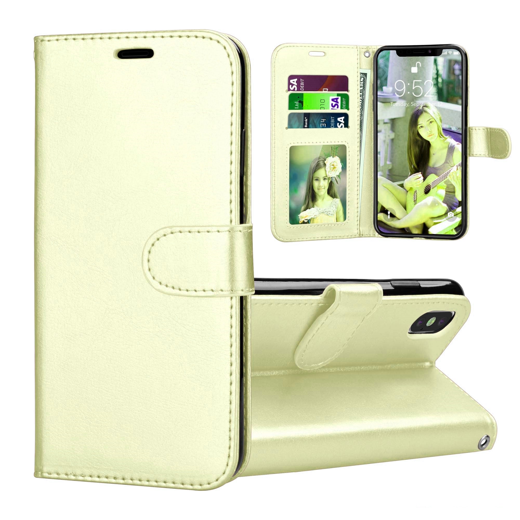 Étui portefeuille folio en cuir pour iPhone XR Étui portefeuille folio en cuir pour iPhone XR